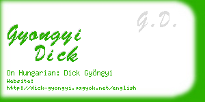 gyongyi dick business card